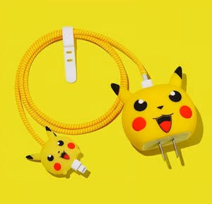 Pikachu-Themed charger case & protector Cable APPLE IPHONE SILICON CASE Cute and functional USB charging cable