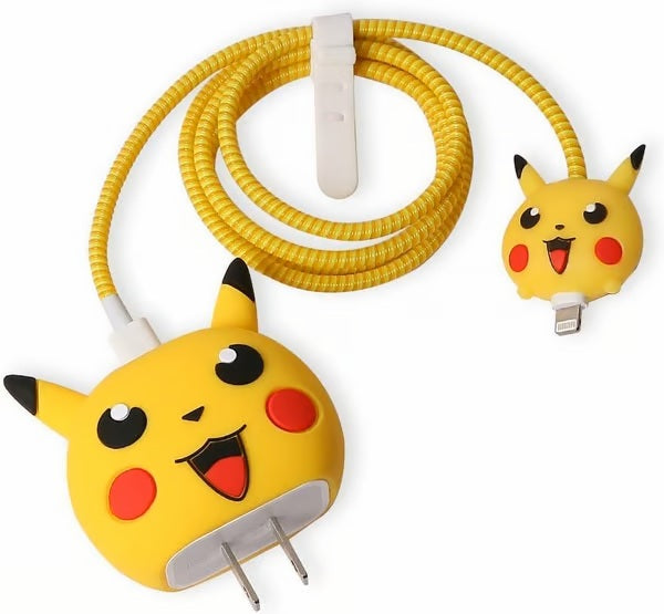 Pikachu-Themed charger case & protector Cable APPLE IPHONE SILICON CASE Cute and functional USB charging cable