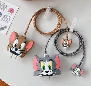 Tom and Jerry-themed charger case & protector Cable APPLE IPHONE SILICON CASE Cute and functional charging cables with Tom and Jerry characters