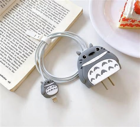 Totoro charger case & protector Cable APPLE IPHONE SILICON CASE Cute and Functional USB Cable