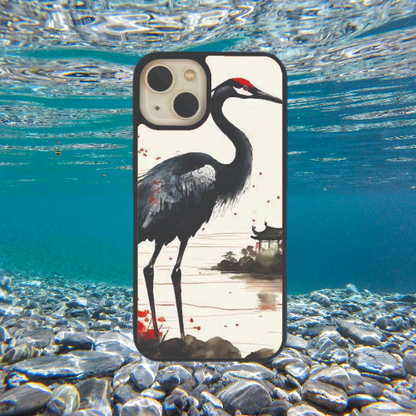 Swan Themed Glass Case Phone cover