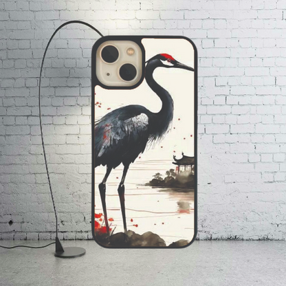 Swan Themed Glass Case Phone cover