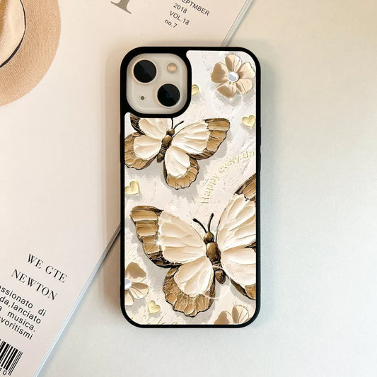 Smooth Butterfly Style Glass Case