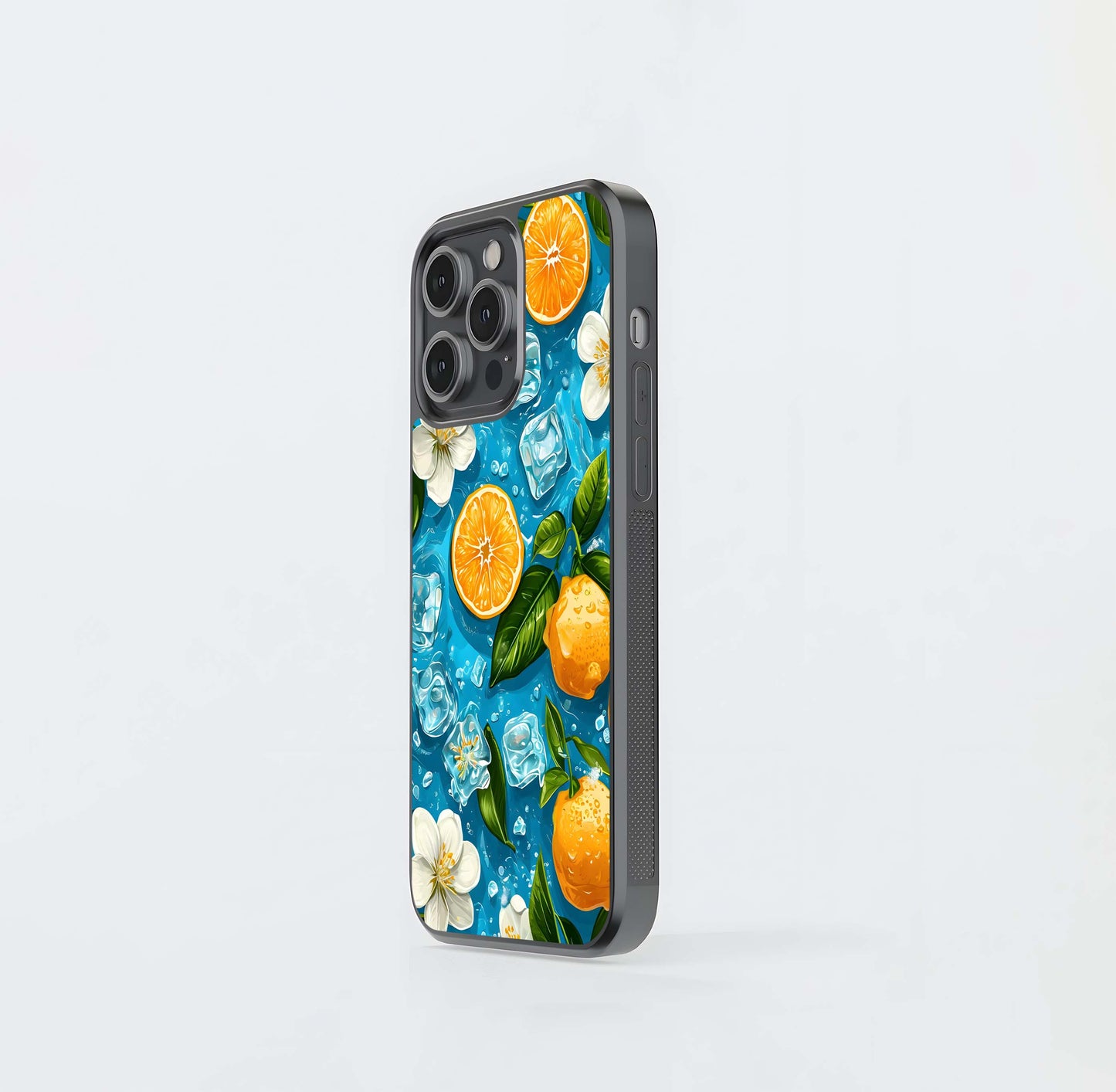 Ice Cube With Orange Glass Case