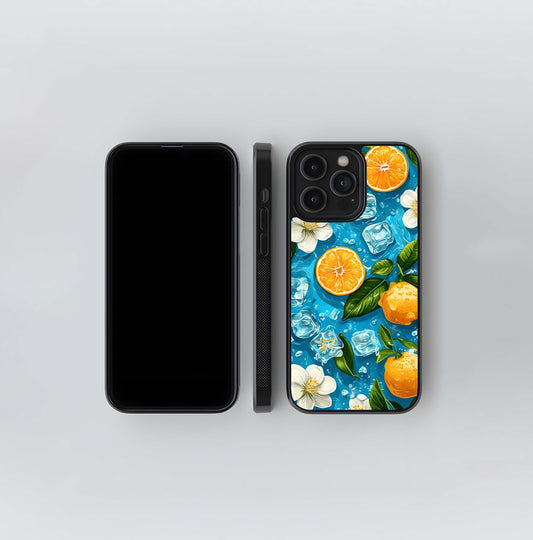 Ice Cube With Orange Glass Case