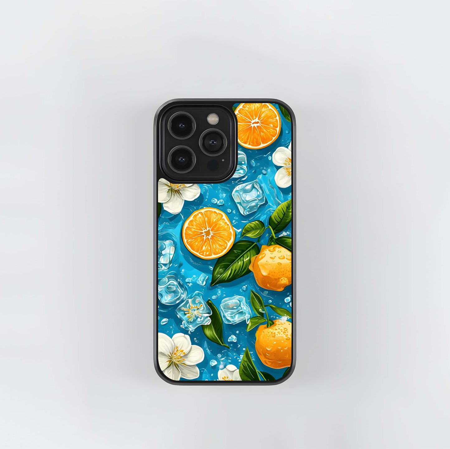 Ice Cube With Orange Glass Case