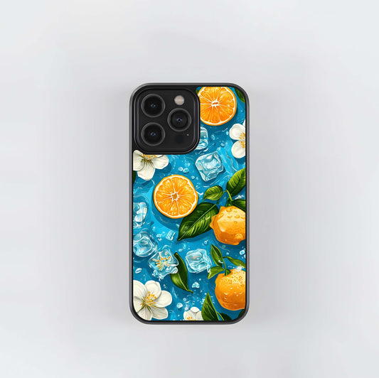 Ice Cube With Orange Glass Case