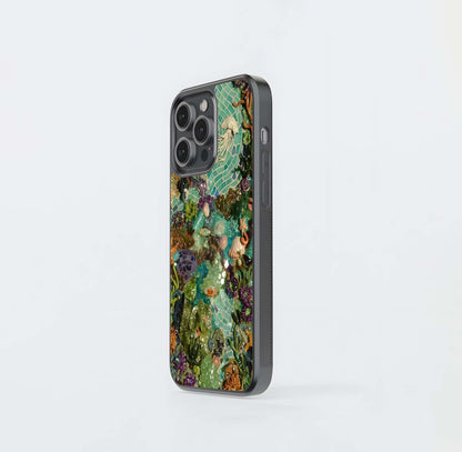 Abstract Marble & Gold Fluidity Glass Case