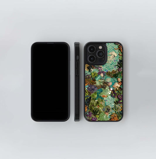Abstract Marble & Gold Fluidity Glass Case