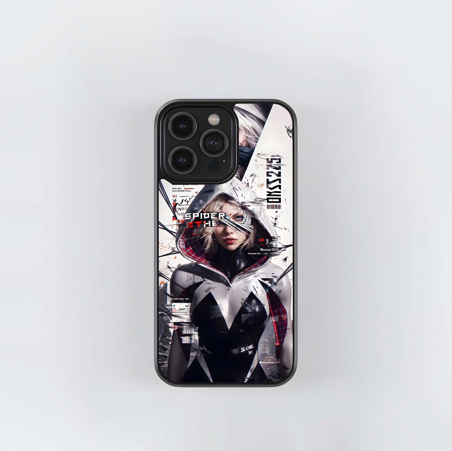 Glitch Art Spider-Gwen Glass Case