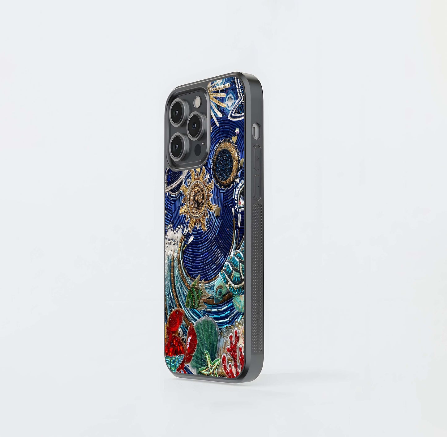 Sketchbook Doodle Collage Glass Case