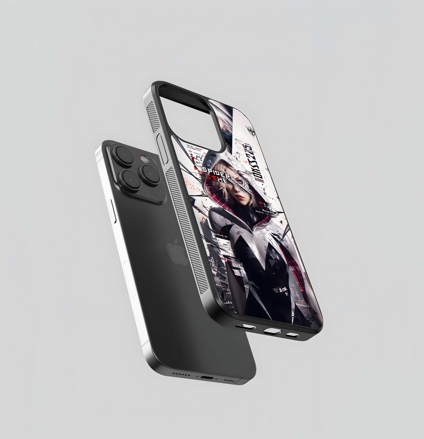 Glitch Art Spider-Gwen Glass Case