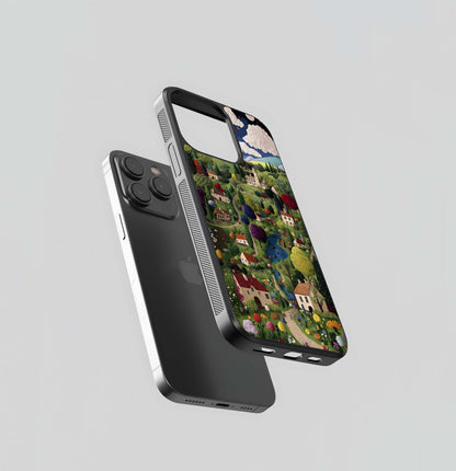 Whimsical Village Dream Glass Case