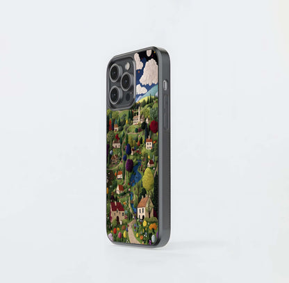 Whimsical Village Dream Glass Case