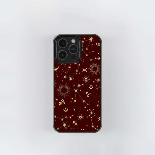 Golden Zodiac Night Glass Case