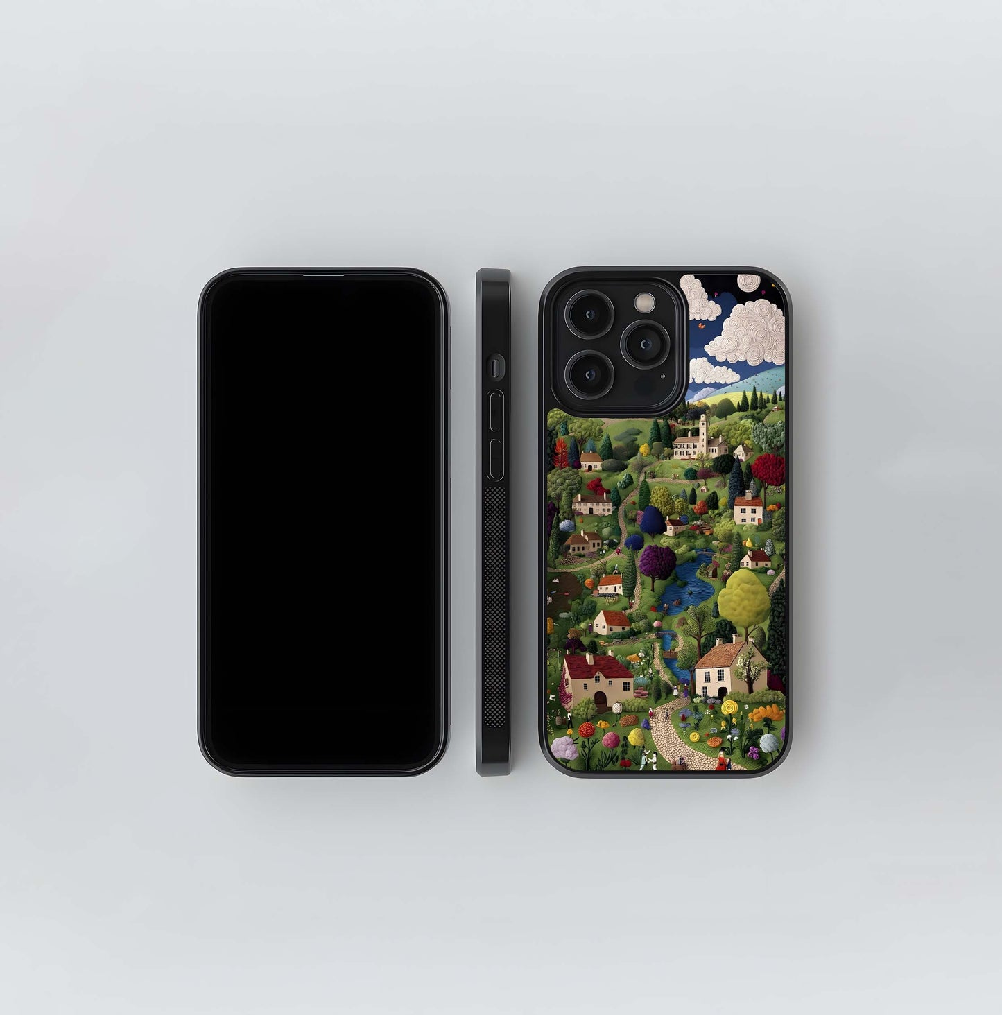 Whimsical Village Dream Glass Case