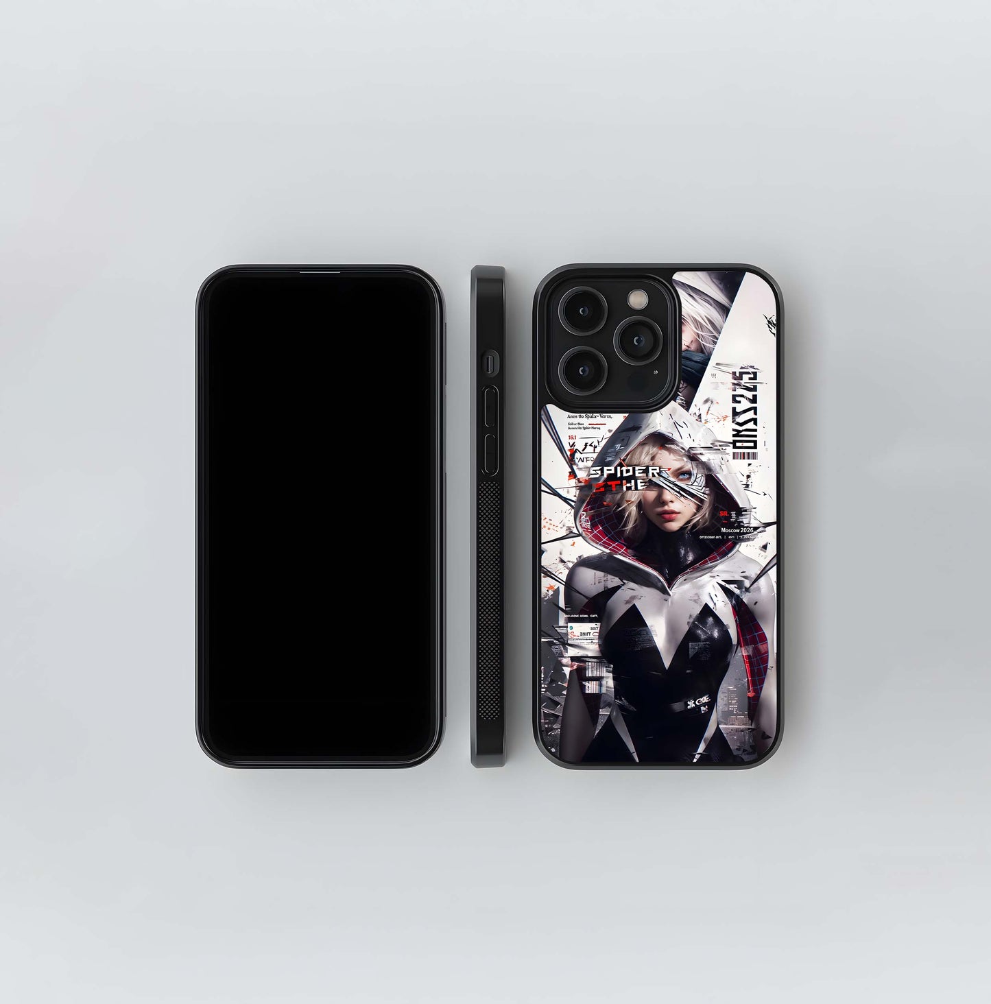 Glitch Art Spider-Gwen Glass Case