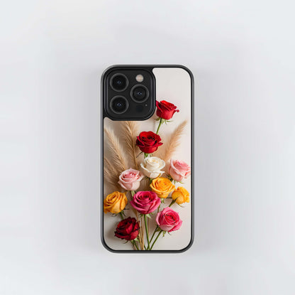 Elegant Rose Bouquet Glass Case
