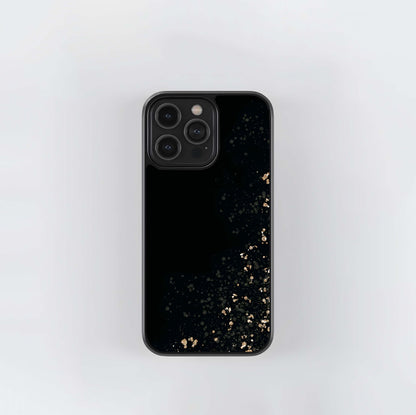 Black Sparkle Dust Glass Case