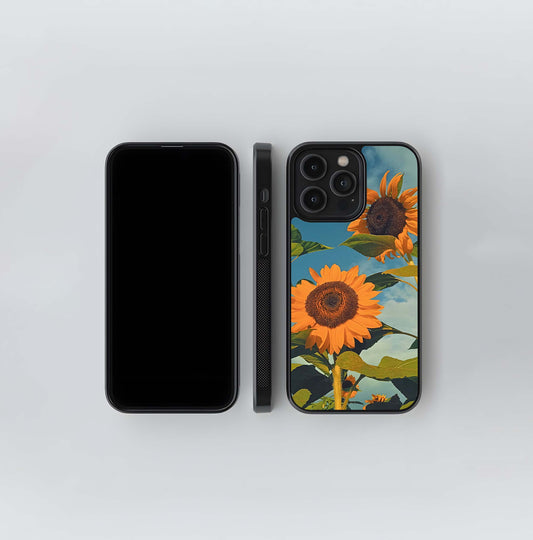 Sunflower Wallpaper Vibes Glass Case