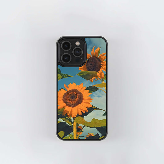 Sunflower Wallpaper Vibes Glass Case