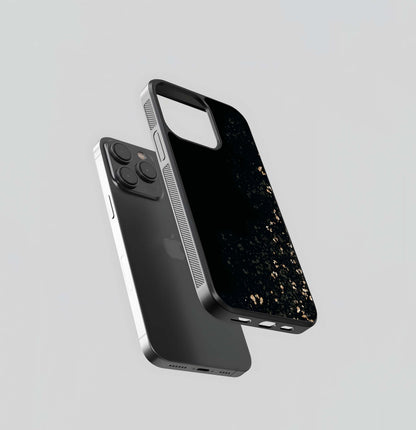 Black Sparkle Dust Glass Case