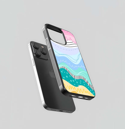 Abstract Pastel Layers Glass Case