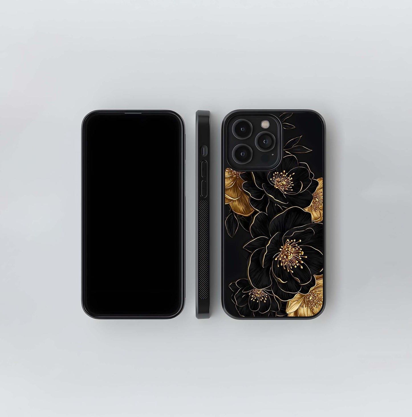Bold Bloom Gold Glass Case
