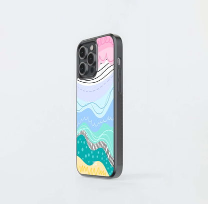 Abstract Pastel Layers Glass Case