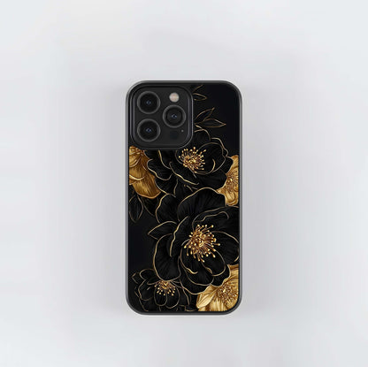 Bold Bloom Gold Glass Case