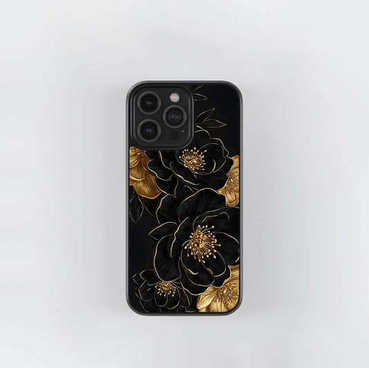 Bold Bloom Gold Glass Case
