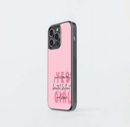 Yes Girl Glass Case
