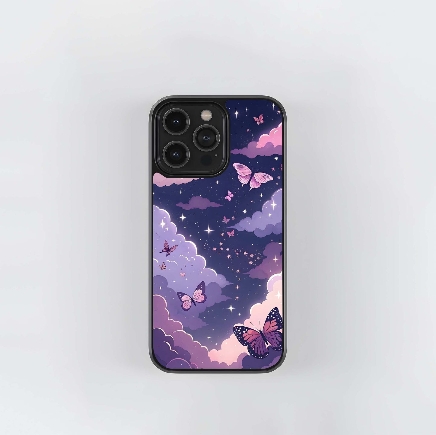 Beautyfull Glow Butterfly Glass Case