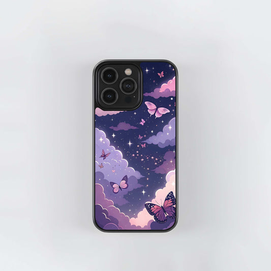 Beautyfull Glow Butterfly Glass Case