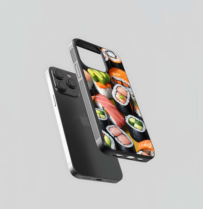 Sushi Food Pattern Glass Case