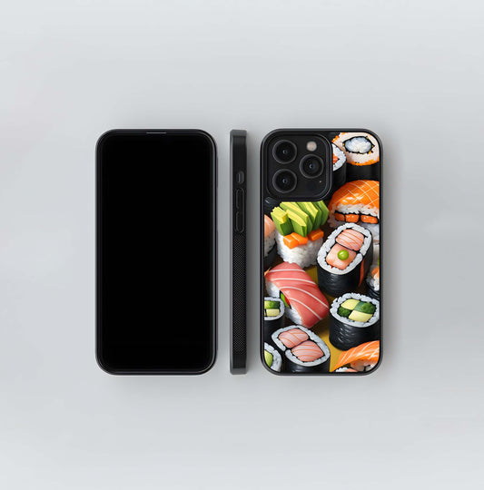 Sushi Food Pattern Glass Case