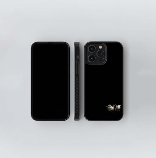 Eternal Love Swans Glass Case