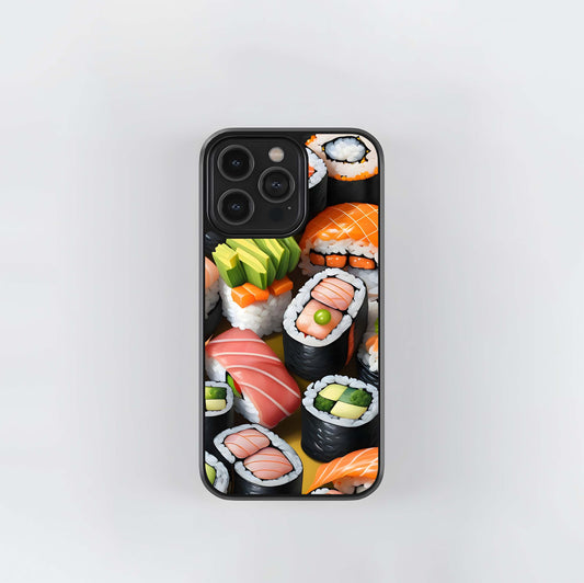 Sushi Food Pattern Glass Case