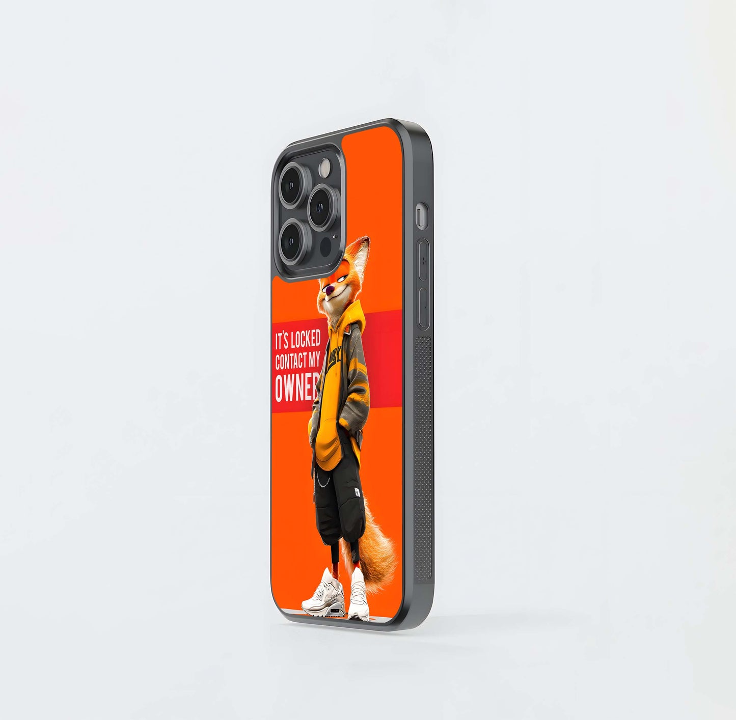 Streetwear Fox Lock Screen Glass Case