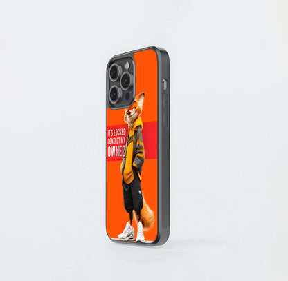 Streetwear Fox Lock Screen Glass Case