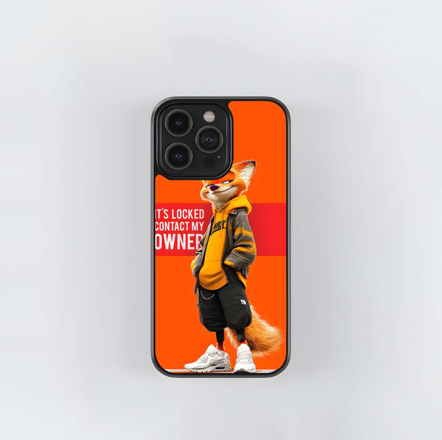 Streetwear Fox Lock Screen Glass Case