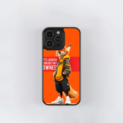 Streetwear Fox Lock Screen Glass Case