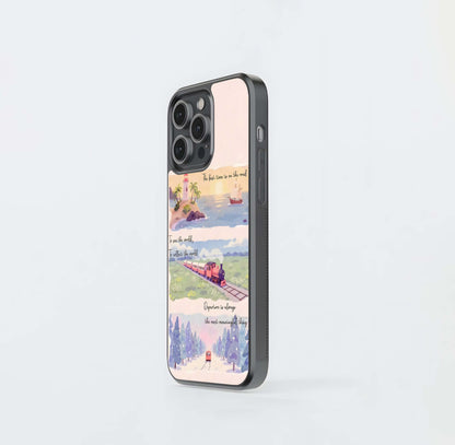 Wanderlust Train Journey Glass Case