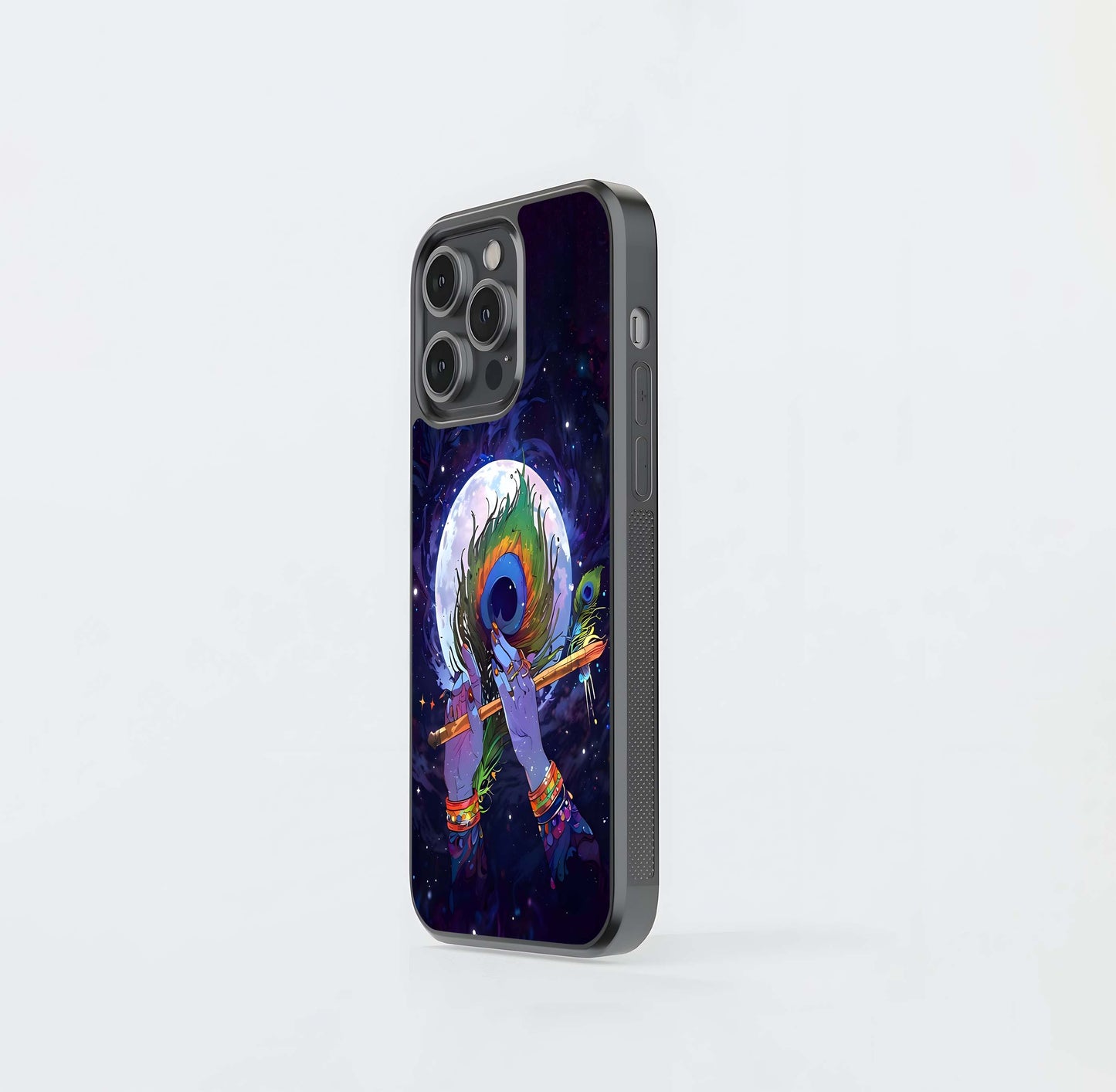 Krishna Hands Art Glass Case