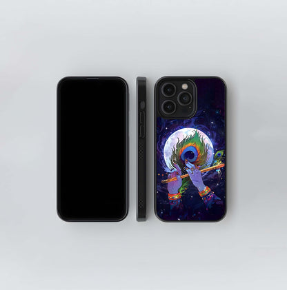 Krishna Hands Art Glass Case