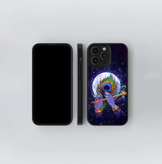 Krishna Hands Art Glass Case