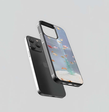 Aqua Bubble Bliss Glass Case