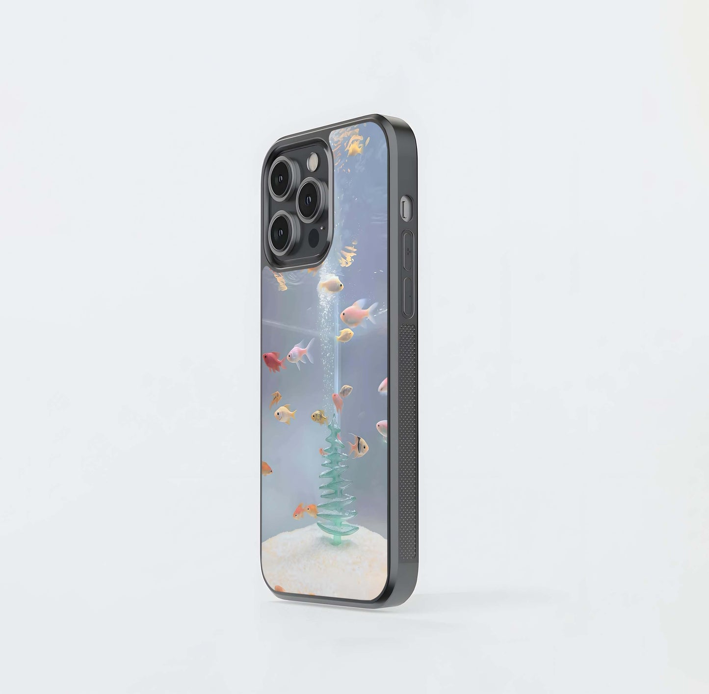 Aqua Bubble Bliss Glass Case