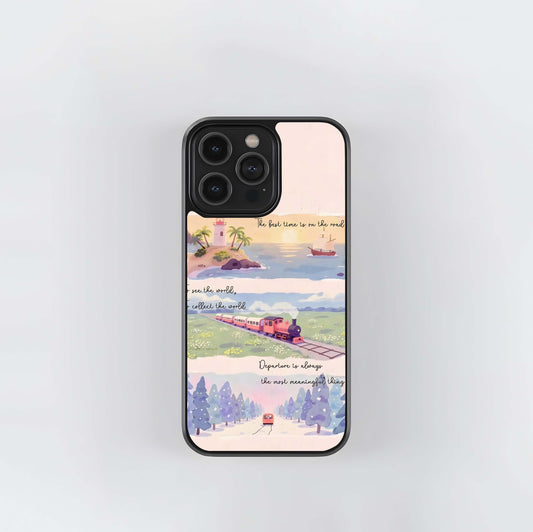 Wanderlust Train Journey Glass Case