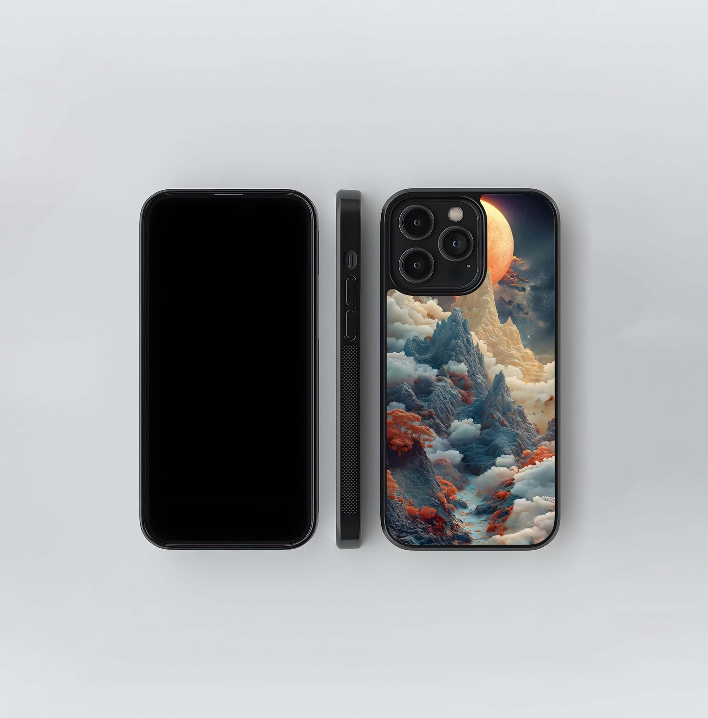 Lunar Cloud Peaks Glass Case